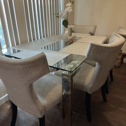 dining room with 4 chairs