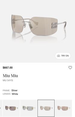Miu Miu MU 54YS Clear Sunglasses