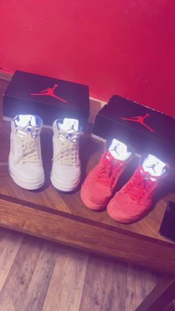 Jordan 5 Red Suede (size 10) (white stealths sold)