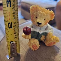 Reading Teddy Bear Figurine 