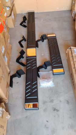6.5" Flat Running Boards Side Step Nerf Rails Bars Compatible with 15-24 Ford Transit-150 Transit-25