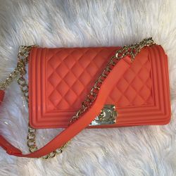 Orange Jelly Purse 