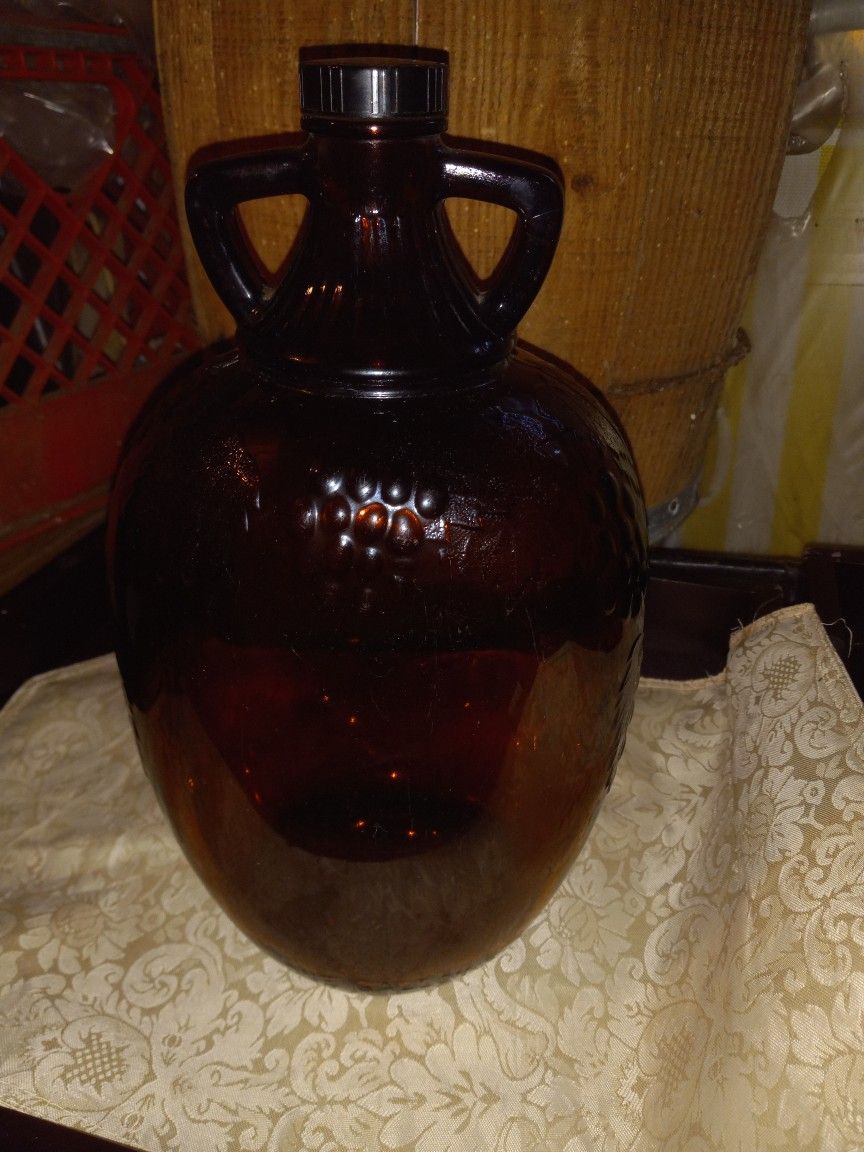 AMBER wine BOTTLE Jug