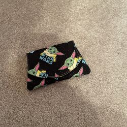 star wars mandalorian grogu ( baby yoda) card case. new