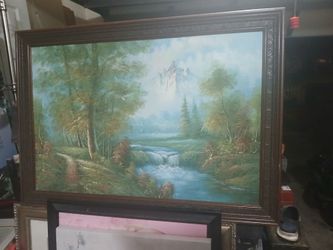 Large landscape oil painting by R Dancocol ?