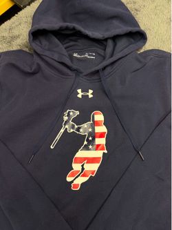 Under Armour Lacrosse USA American Flag Hoodie in Men’s XL