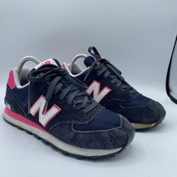 Women's New Balance 574 Pink/Navy Running Shoes Size 8.5 WL574CPN