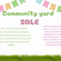 Yard Sale Tomorrow