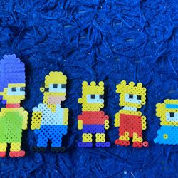 The Simpsons Family Fuse Bead Magnets 