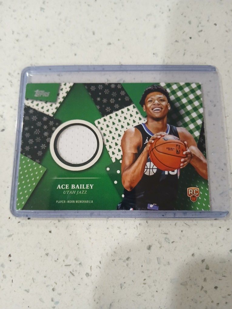 Ace Bailey Player Worn Memorabila Basketball Card