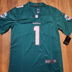 NFL Miami Dolphins football uniform No.1 Tua Tagovailoa jersey sports