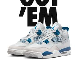 Jordan 4 Retro Industrial Blue "Military Blue"