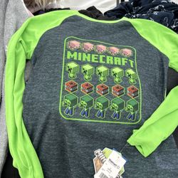 New Boys Minecraft Shirt Size 10/12