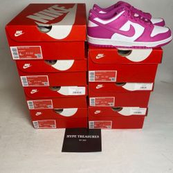 Nike Dunk Low Fuchsia Pink 4Y,4.5Y,5Y,5.5Y,6Y,6.5Y,7Y