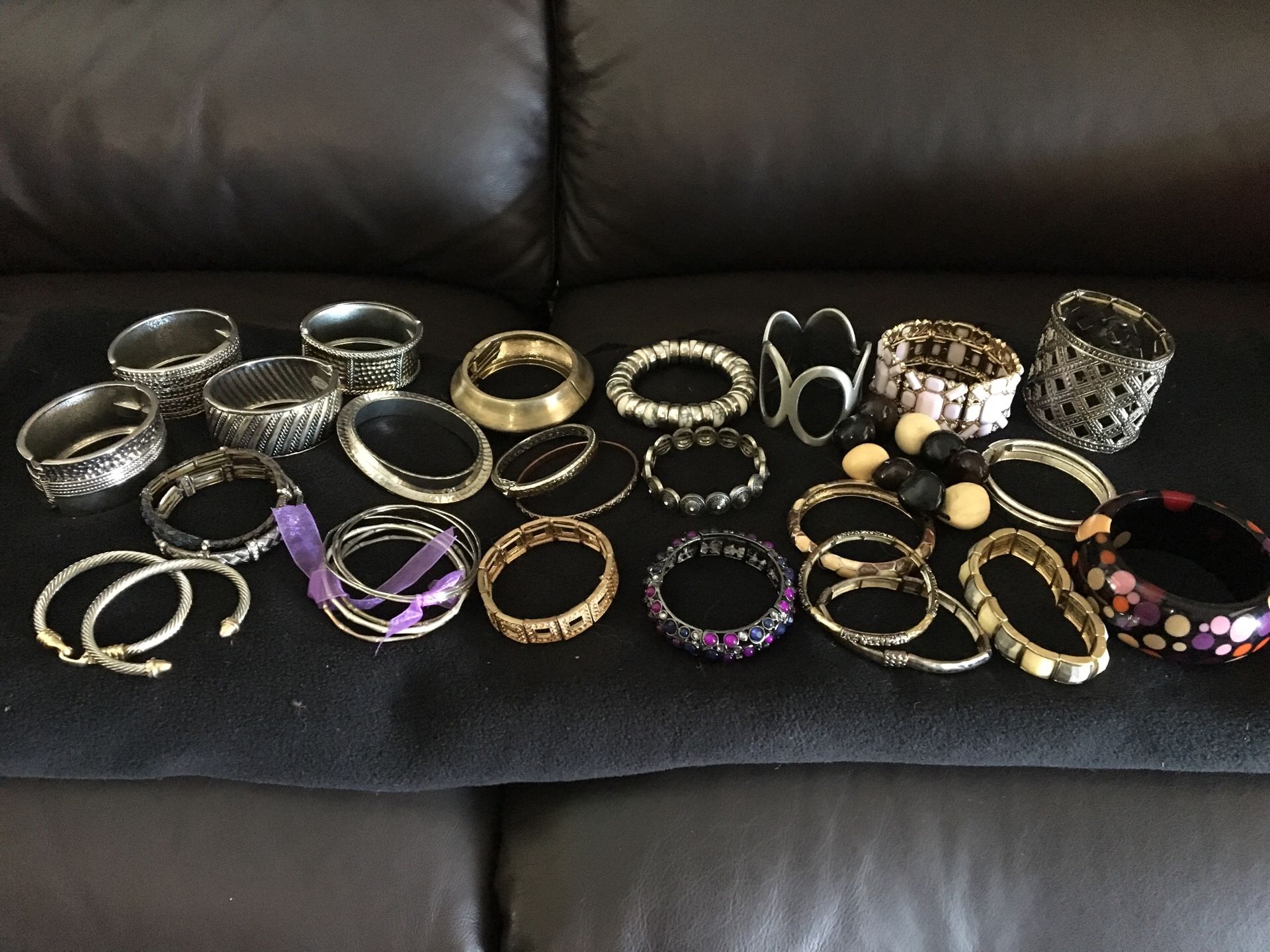 Assorted bangle bracelets