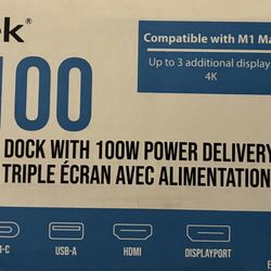 NEW (Sealed) VisionTek VT7100 Triple 4K USB-C Dock 100W Power Delivery (New, Sealed)