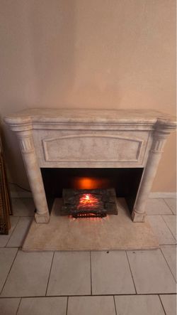 Electric Fireplace with Mantel Surround