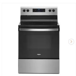 Whirlpool 30 in. 5.3 cu. ft. 4-Burner Electric Range in Stainless Steel with Storage Drawer