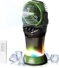 new Portable Misting Fan with Remote & 30000mAh Rechargeable Misting Fans for Outside Patios Camping Beach & Workshops Mist Fan Portable for Outdoor/I