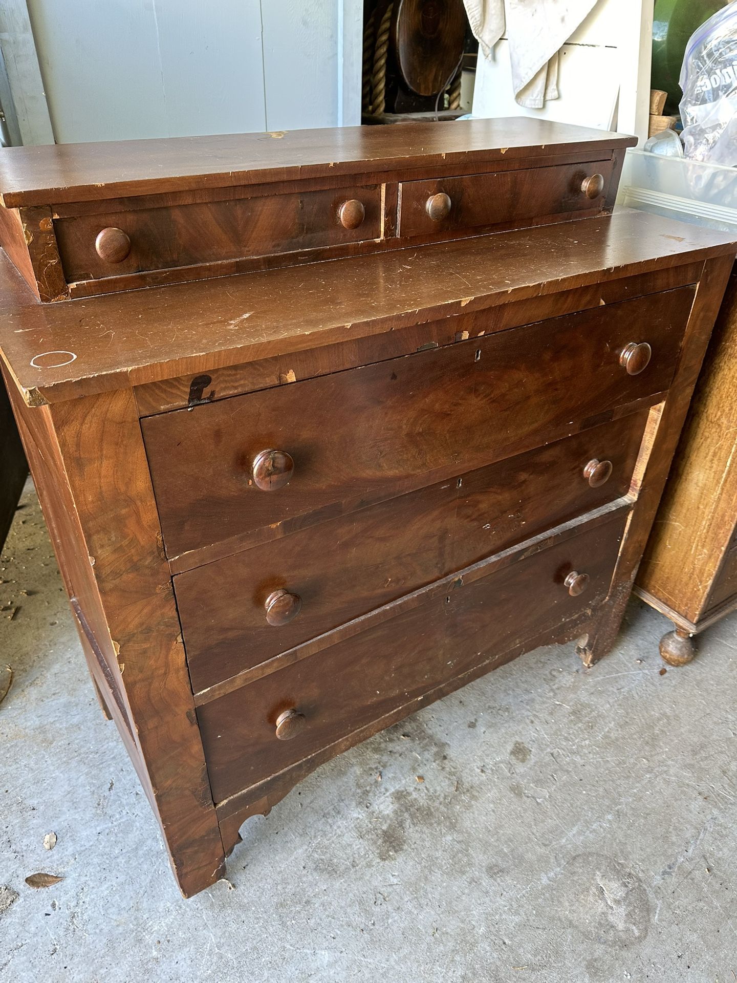 Vintage Two  Tier Wood Dresser