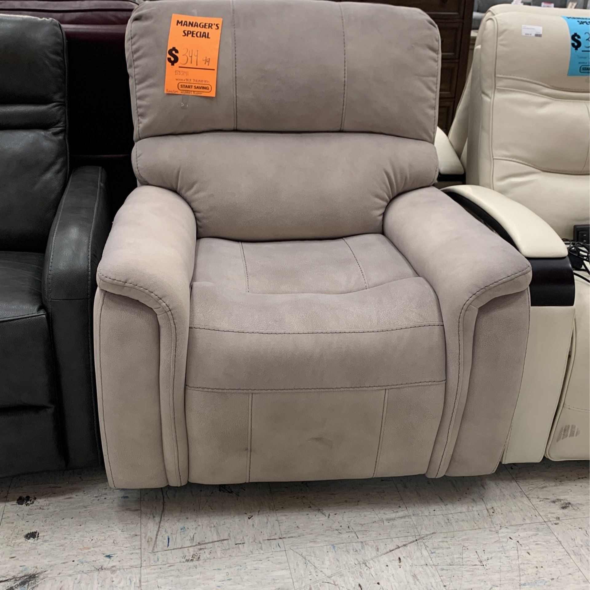 True Innovation Gray Recliner (1783141) ( As Is)