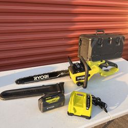 RYOBI 40V HP Brushless 18 in. Battery Chainsaw with 5.0 Ah Battery and Charger