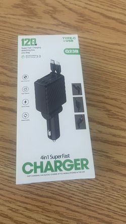 120w car charger 4in1 fm transmitter