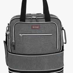 Biaggi Zipsak Boost! Foldable Underseat Carry-On Expands to Full Size Carry-On - Custom Sized Packing Cube Included (Grey) 
