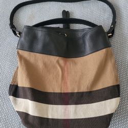 Burberry Ashby Medium Tassel Hobo Bucket Shirt $600