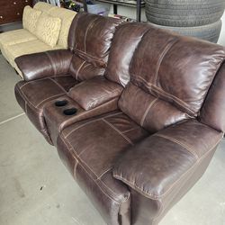 Electric Rocker And Recliner Loveseat