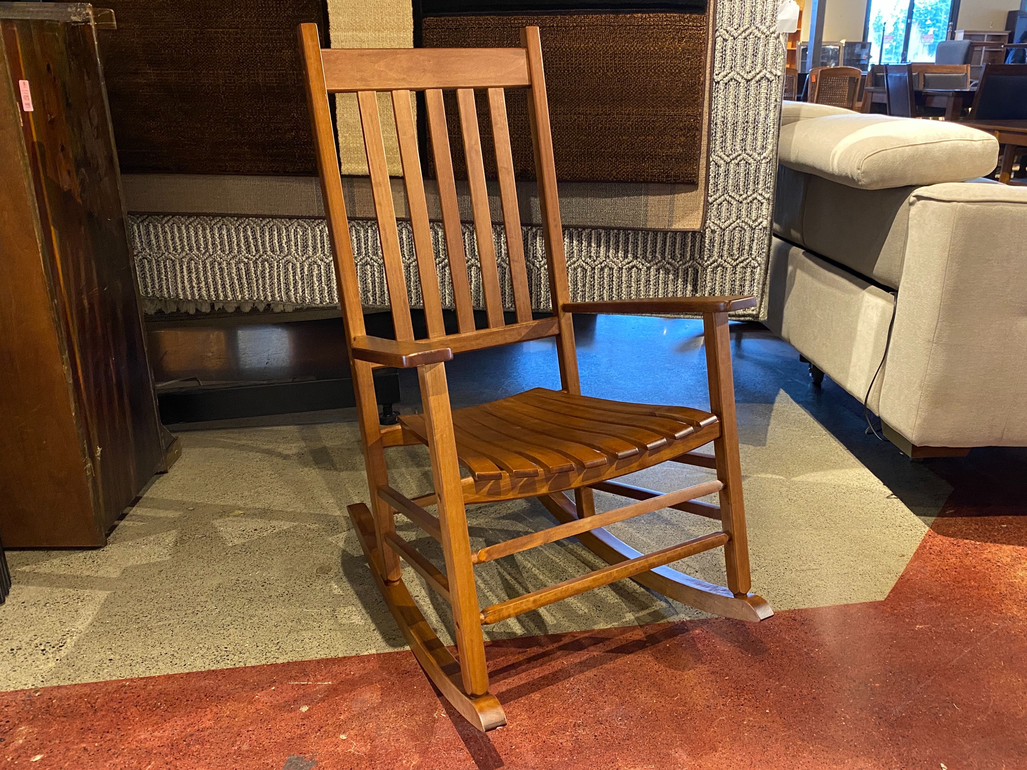 Like New Dark Brown Finish Rocking Chair
