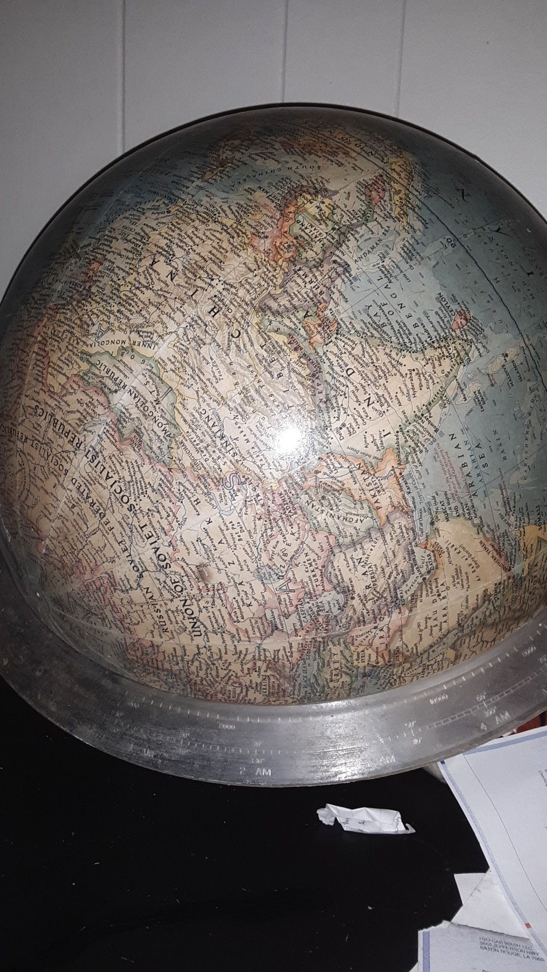 Vintage classroom globe