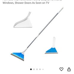 Helio Air Broom 3 Piece Kit All Surface Sweeper and Squeegee for Wet and Dry Cleaning Dust, Dirt, Li