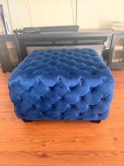Blue ottoman