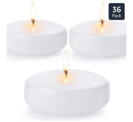 New 36PACK Floating Candles 3inch Continuous Burning for 13- 15 Hours