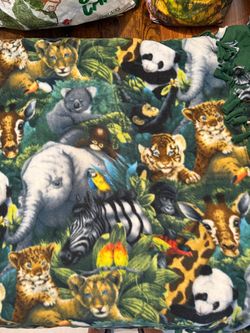 Animal print blanket