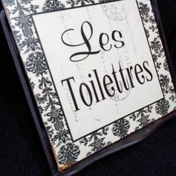 French Bathroom Sign