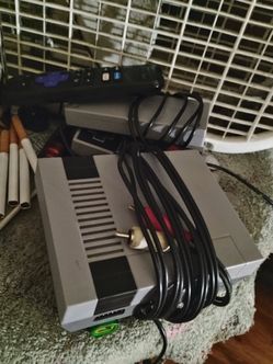 Nintendo 64 with the thousand games on it