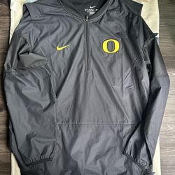 Oregon Ducks Nike Storm-FIT Football Team Issued 1/4 Zip Pullover Jacket