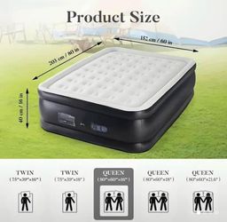 New Air Mattress Queen Size 16”