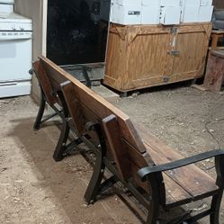 Banca Para 3 Personas Resistente Y Pesada Tiene Poco De Hecha Está Pintada Natural