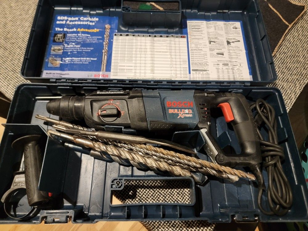 Bosch Bulldog Extreme Hammer, Drill, Chipper.Selling the powerful Bosch Bulldog extreme with Concrete Bits. The bits alone would cost you over $100.00