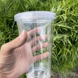 Double Wall Clear 16oz Plastic Tumblers Starbucks Cup