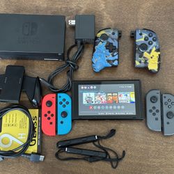 Nintendo Switch Console w/ Animal Crossing & Just Dance