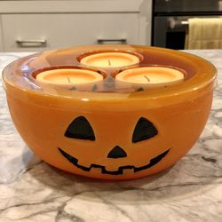 Wax Jack-O-Lantern Floating Candle Set: Halloween Decor