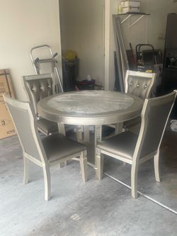 Dining table and chairs