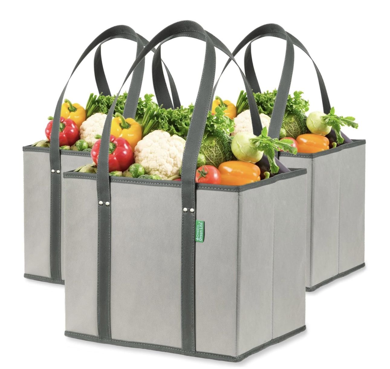 Brand New Set of 3 Reusable Grocery Shopping Bags (still sealed in box !)