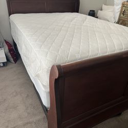 Sleigh Bed - Queen - Solid Wood 