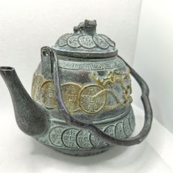 Antique bronze gilded pot
