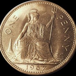 Great Britain (England) 1967 ~ One Penny
~ AU Details 